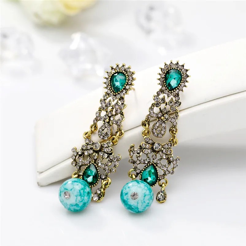 Trendy Earrings for women Dangle earrings Zircon earrings encrusted love heart earring for girls Jewelry Brincos Y10#N (8)