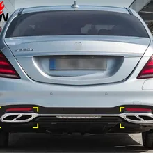 Для Mercedes Benz S класс W222 C217 A217 нержавеющая сталь Задний двойной выхлопной трубы глушитель наконечники