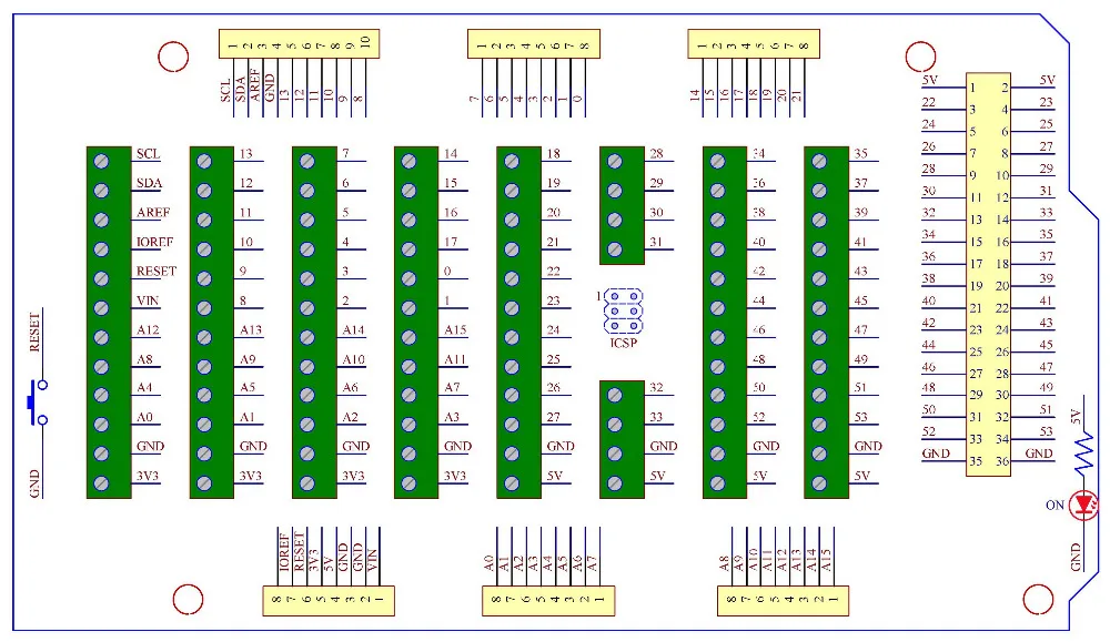 Электроника-салон Клеммная колодка коммутационный модуль для MEGA-2560 R3