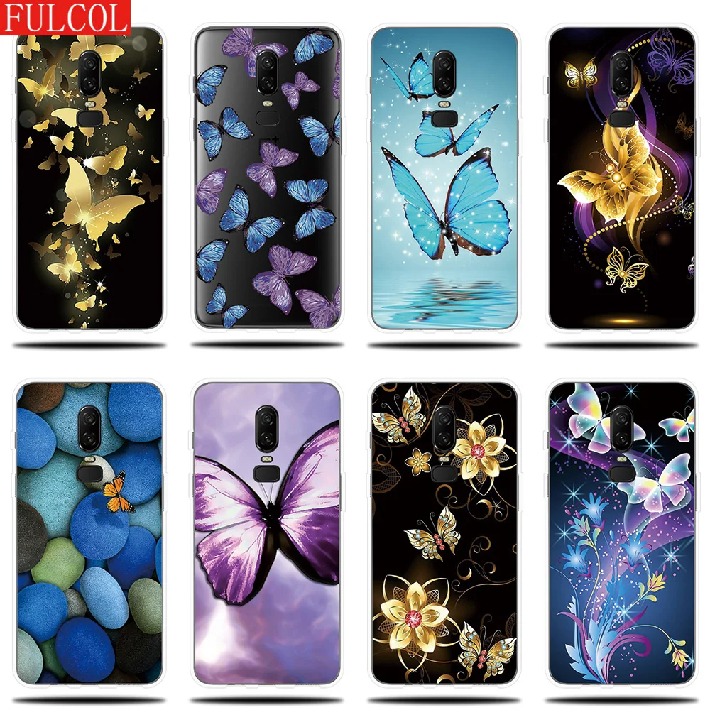 Phone case For OnePlus 5 5T 6 6T Soft Cover Beautiful Butterfly Pattern Silicone Shell Couqe Funda T Case |