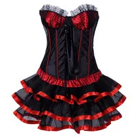 Corset dress lace bra steel boned corset latex waist trainer corpetes e espartilhos para festa corselete corset tutu dress