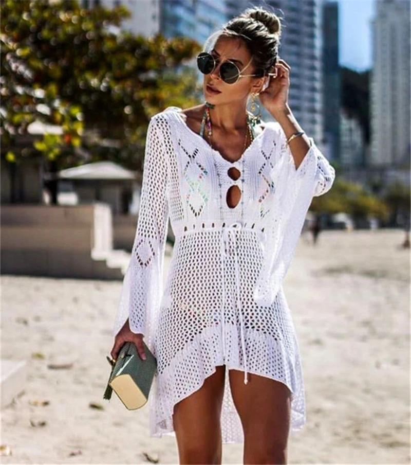 2019 сексуальные пляжные платья для плавания женская пляжная мини туника в стиле
