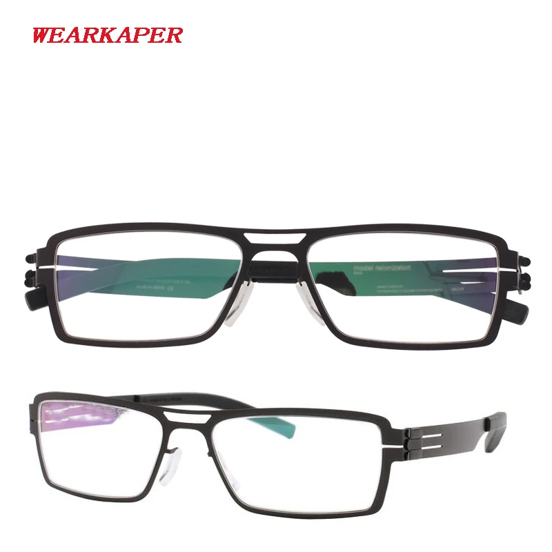 

WEARKAPER IC Germany Unique No screw Design Eyeglasses Frames Ultra Light Ultra thin Men/women myopia spectacle frame