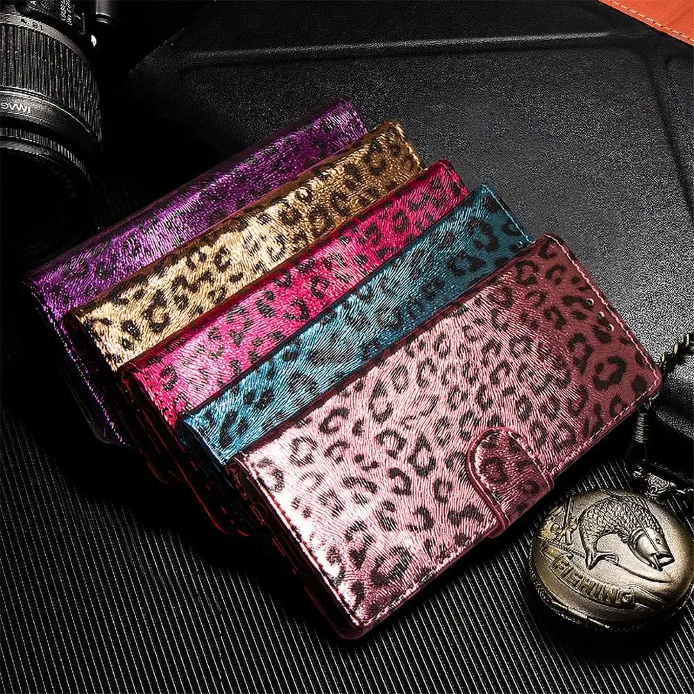 

Leopard Print Wallet leather phone case for iphone 6Plus 6s 7 8 Plus X Leather Card Slots Wallet Back Cover for iphone XS XR MAX