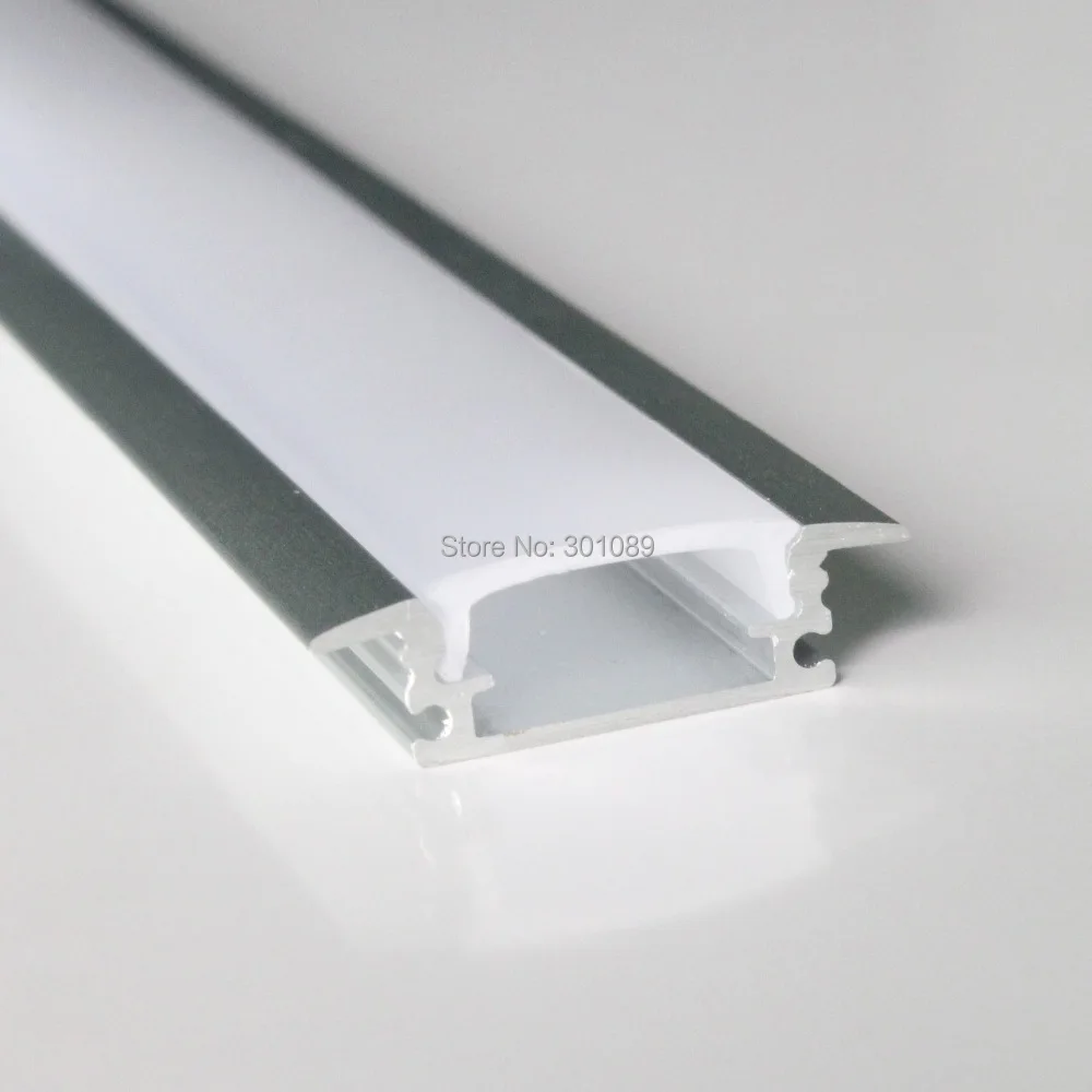 

20m (20pcs) a lot, 1m per piece led strip aluminum profile slim AP2507-B-1m with milky diffuse or clear cover