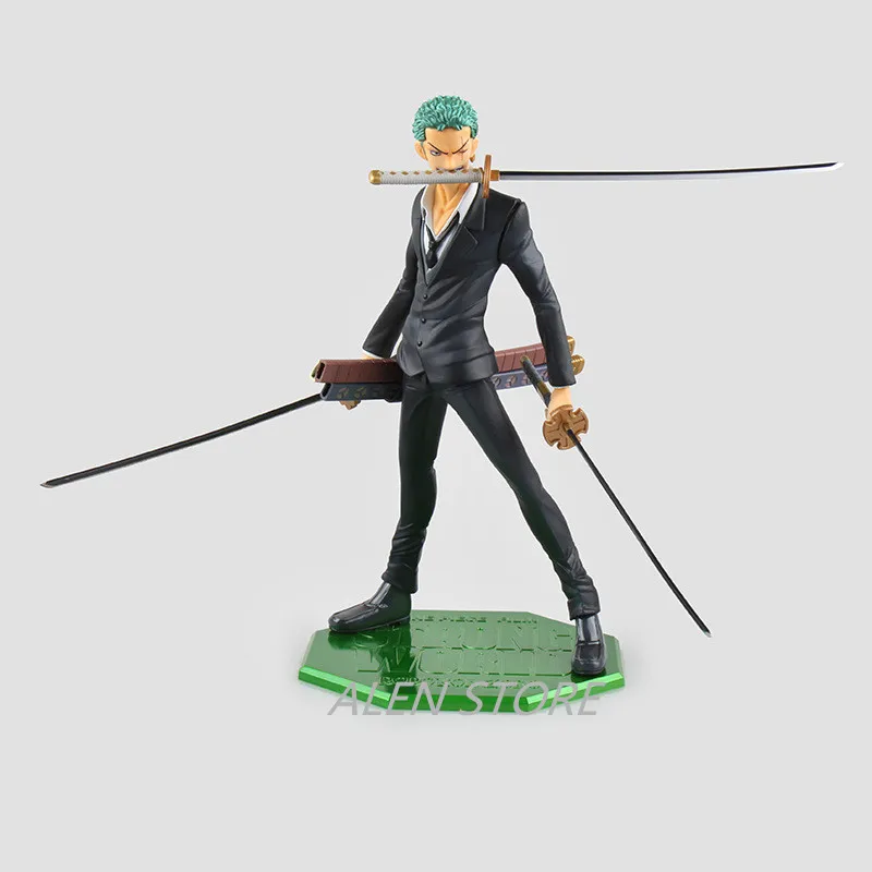 ALEN Japon Anime ONEPIECE One Piece POP Roronoa Zoro Altın aslan tiyatro versiyonu Siyah sauron PVC Action Figure Model Oyuncak