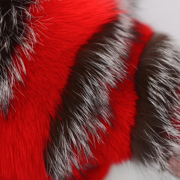 luxury brand genuine natural mink fur poncho coat (15)