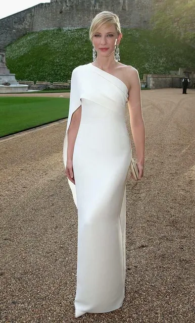 One Shoulder Floor Length Dress