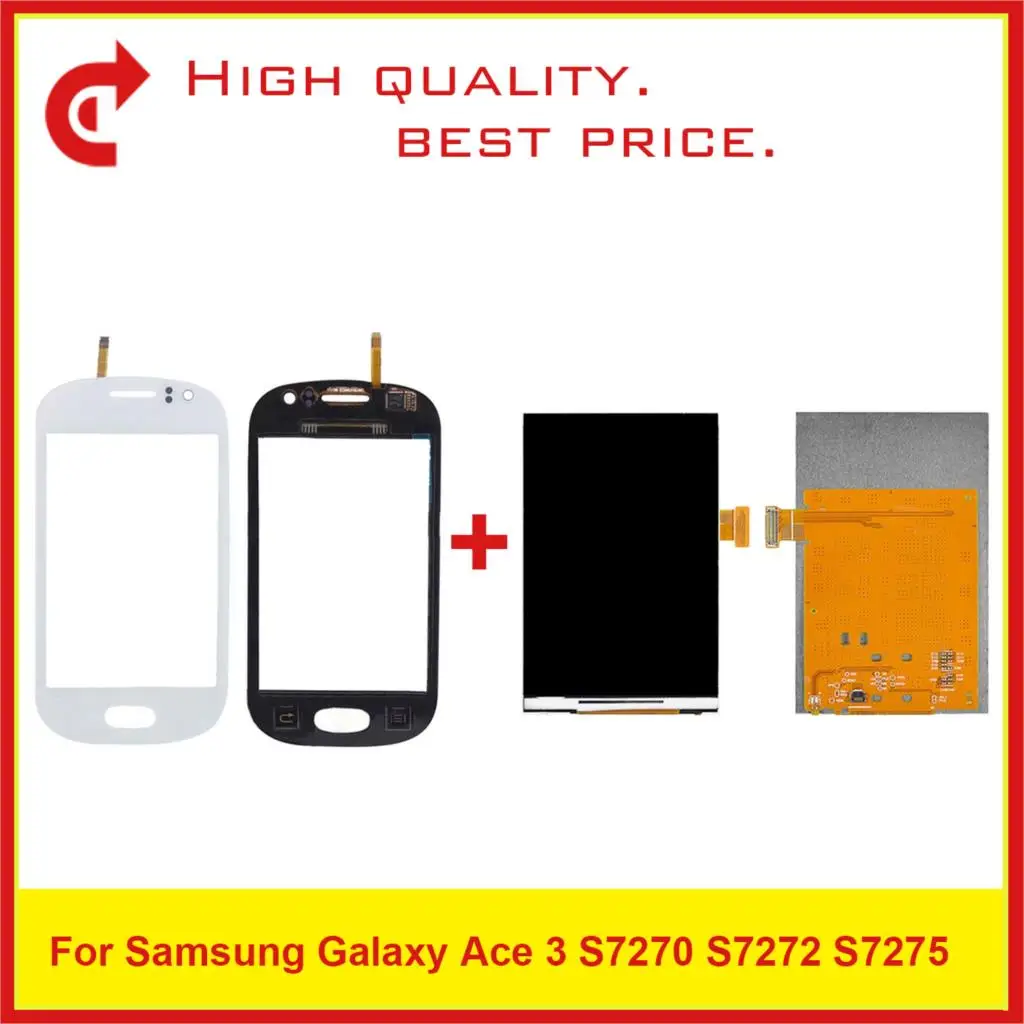 

High Quality 3.5" For Samsung Galaxy Fame S6810 S6812 LCD Display With Touch Screen Digitizer Sensor Panel+Tracking Code