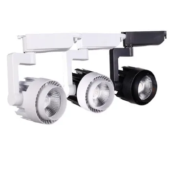 

12W 20W 30W COB LED Track Light Spot Light Ceiling Mounted Rail Track Lamp Decorative Led spotlight AC85-265V 2 Wires 1 Phase