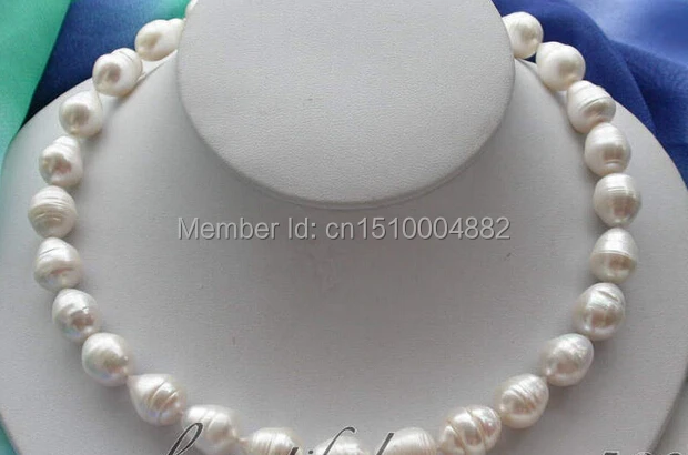 

shitou 00164 biger 17" white drip freshwater pearl necklace