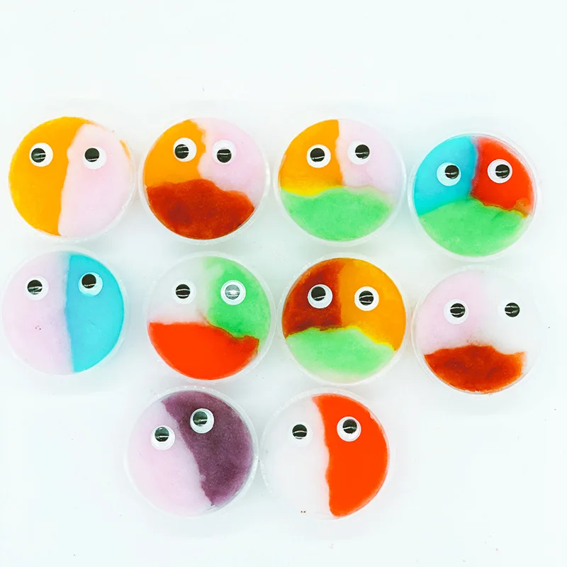 Bearoom Cotton Mud Coloful Slime Crystal Clay Funny Smiley Face Slime Toys Stress Reliever Toy For Adults Fluffy Sand