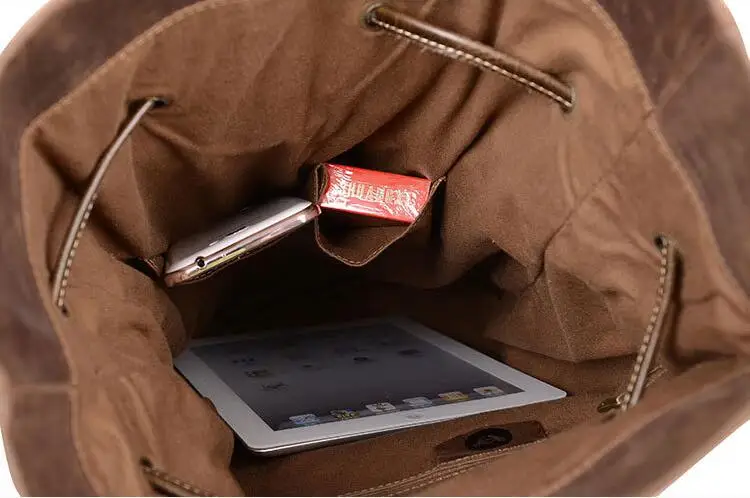 Новая модель коровья кожа большой рюкзак открытый дорожная сумка для ноутбука для мужчин