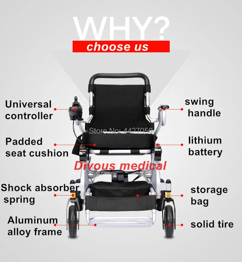 Легкий alliminium портативный мощный компактный складной дорожный инвалидная коляска с электрическим двигателем аксессуары