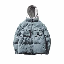 Зимние куртки мужские модные с капюшоном толстые теплые повседневные пальто свободная Парка мужская одежда высокого качества Брендовые пальто