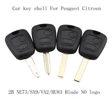 LARATH 2 Buttons Remote Car Key Fob Case For PEUGEOT For Citroen PARTNER HU83/VA2/NE73/SX9 Blade