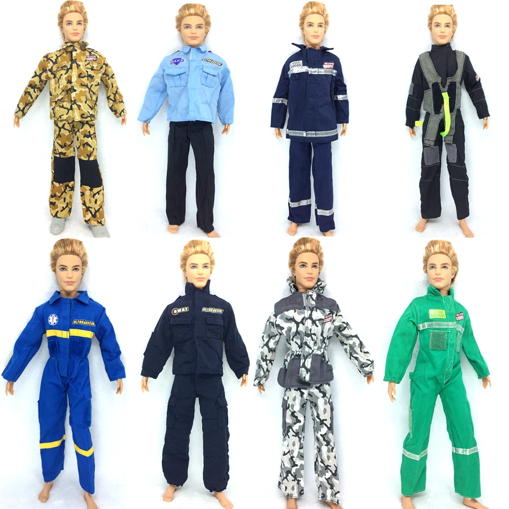 5sets/pack handmade casual clothes shirt suit and pants trousers for barbie boy firend for