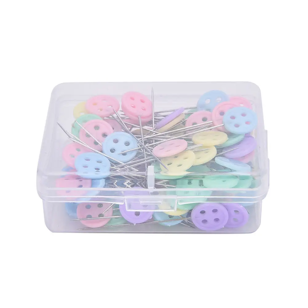 Галстук-бабочка, кнопки слива Форма швейная фурнитура в стиле пэчворк шпильки с цветочной брошью швейных сцепляющий 100 шт./упак - Цвет: Button