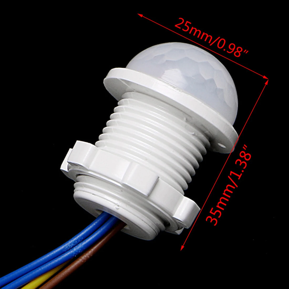 

1pcs 25*35mm LED PIR Detector Infrared Motion Sensor Switch Adjustable Movement Sensing Switch AC110~250v