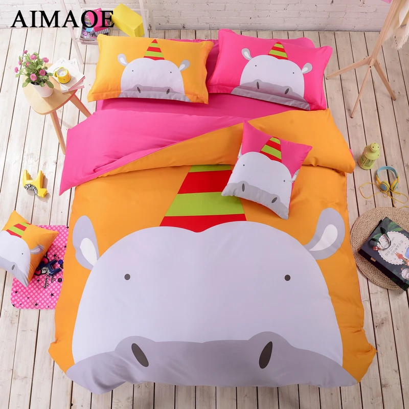 2017 Hot sale house bed sets the zoo animal images style bed underwear