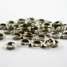 Аксессуары твердая приманка для рыбалки разъем для приманки кольца 304 нержавеющая сталь раздавленное двойное кольцо Круглый двойной слой 20 штук