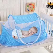 Портативная удобная детская кровать для путешествий, герметичная, отталкивающая от комаров сетка, матрас, подушка, сетка, легкая сумка для хранения, детская палатка, кровать, кроватка