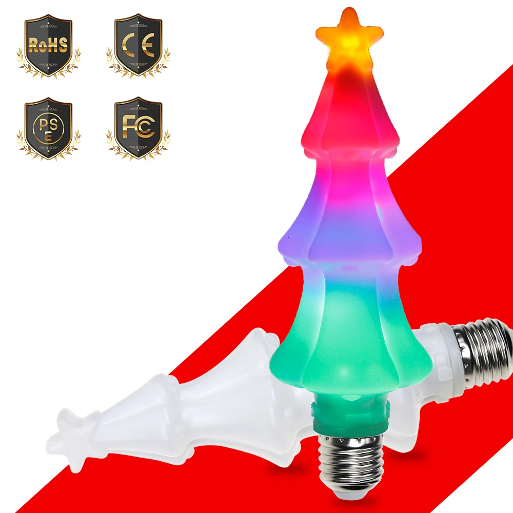 Led E27 Christmas Tree Bulb 220V led Fire Flickering Flame Lamp 3W Colorful Christmas Lights Led E26 Fairy Light Decoration Home