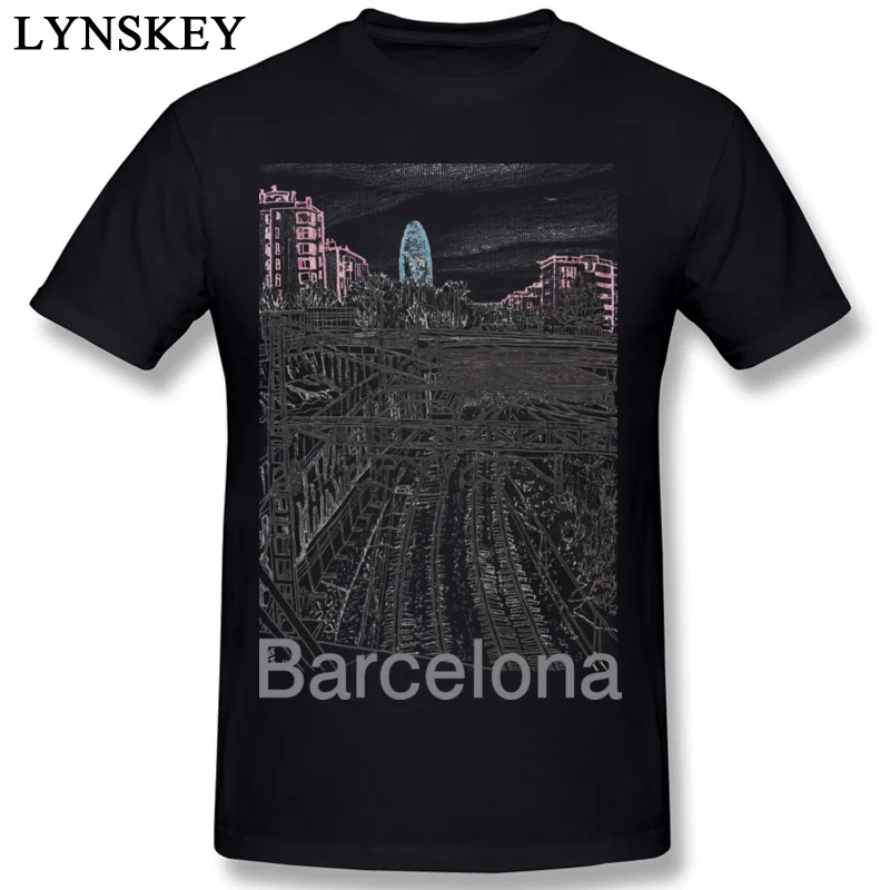 Boy Tops Shirts New Design Customized T Shirt Cotton Fabric Round Neck Short Sleeve Casual Barcelona_01 Tee-Shirt Top Quality black