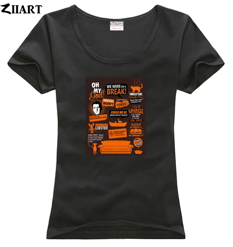

friends yemen smelly cat she's your lobster how you doin' couple clothes girl woman female o-neck cotton short-sleeve T-shirt