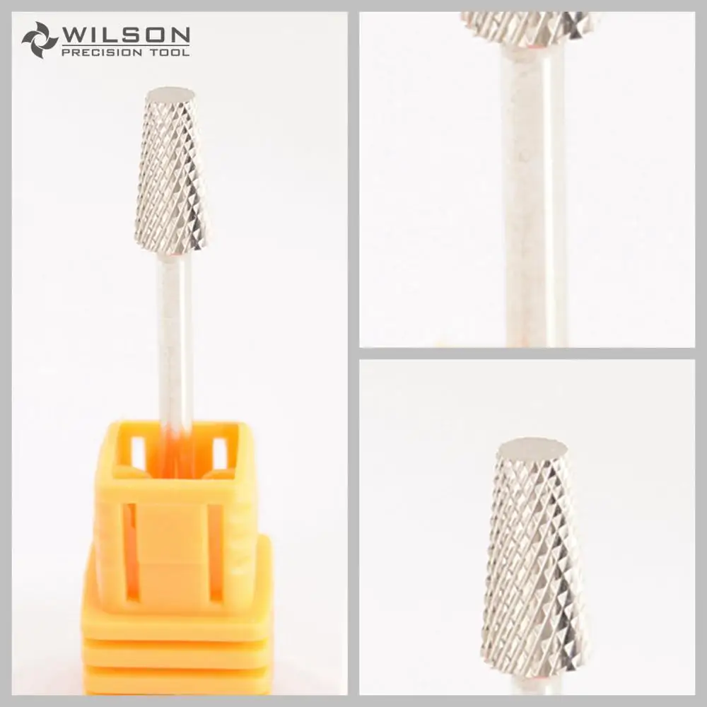

2pcs - Tapered Barrel Bits - Medium (M-1110089) - Silver - WILSON Carbide Nail Drill Bit