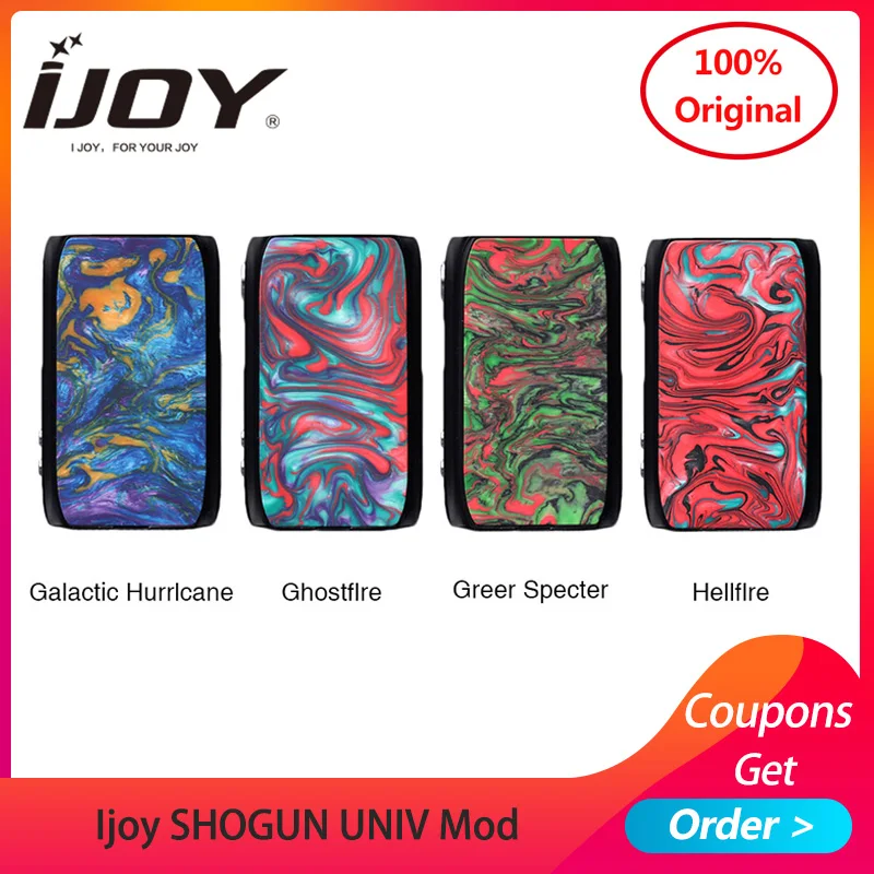 

Original Ijoy SHOGUN UNIV mod 180W TCR function by dual 18650 for KATANA SUBOHM Tank vs DRAG 2 E Cigarette box mod