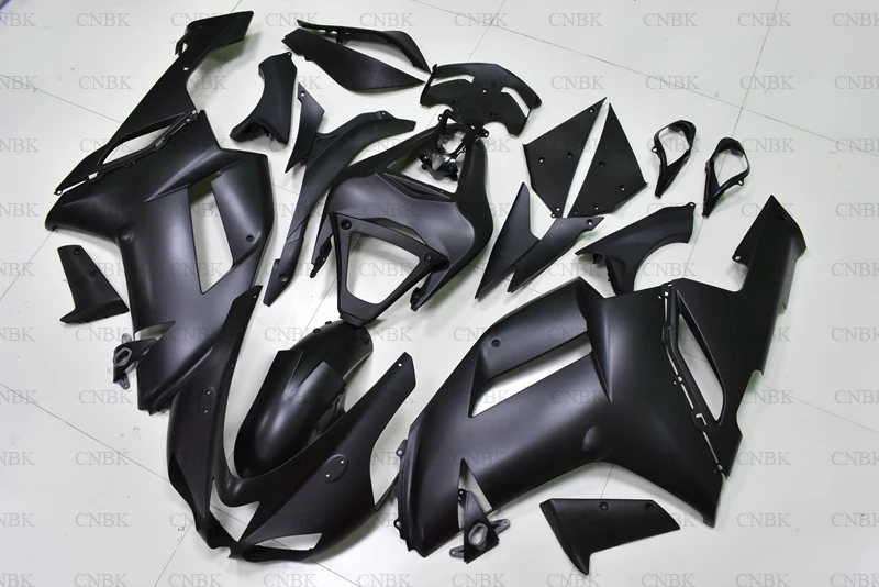 Для Zx6r 2007-2008 Abs обтекатель Ninja Black 2007 материя черный набор для всего тела для Kawasaki Zx6r 2008 Кузов Неокрашенный - Цвет: INJECTION mold
