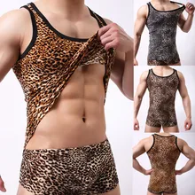 Мужские Сексуальный для спортзала одежда Мужская Новая Летняя мода Леопардовый принт жилет сексуальные спортивные спортивная блузка Топ ropa de hombre майка# C