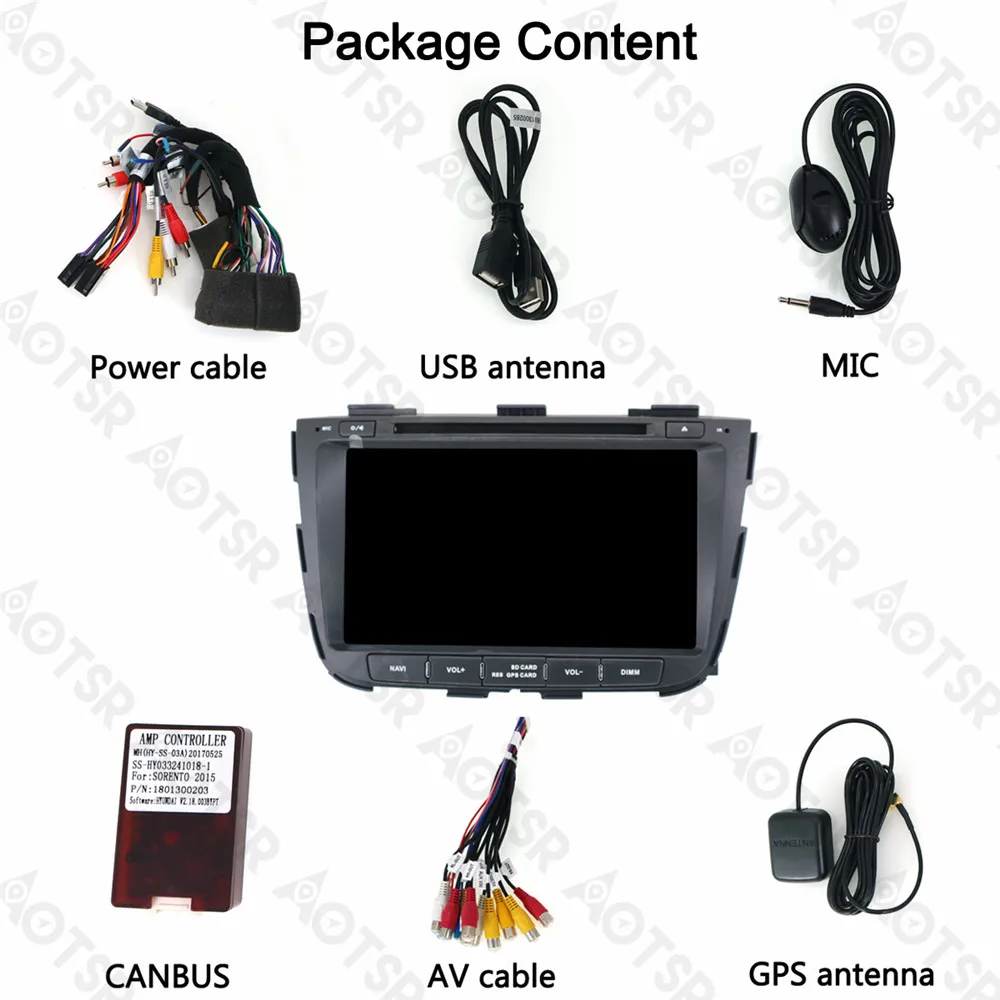 Cheap Aotsr Android 8.1 GPS navigation Car DVD Player For KIA SORENTO 2012-2015 multimedia radio recorder 2 DIN Bluetooth WiFi 5