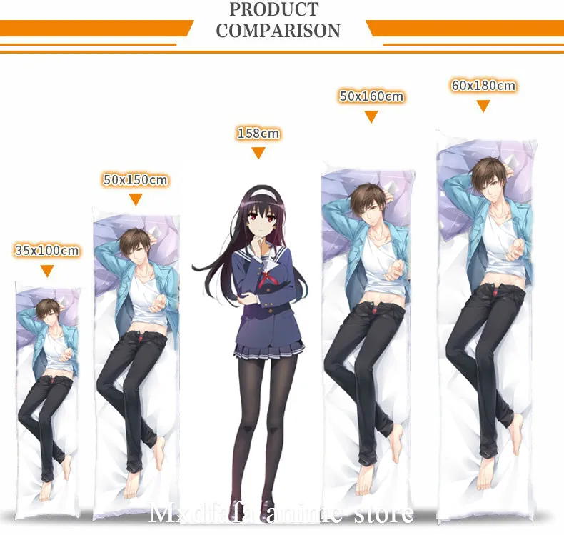 Anime Gintama Dakimakura Hugging Body Pillow Case Cover