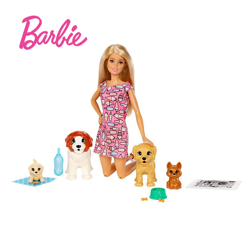 Оригинальные куклы Барби уход за питомцем смешанный ассортимент модницы дети подарок на день рождения коробка bonecas игрушки для детей