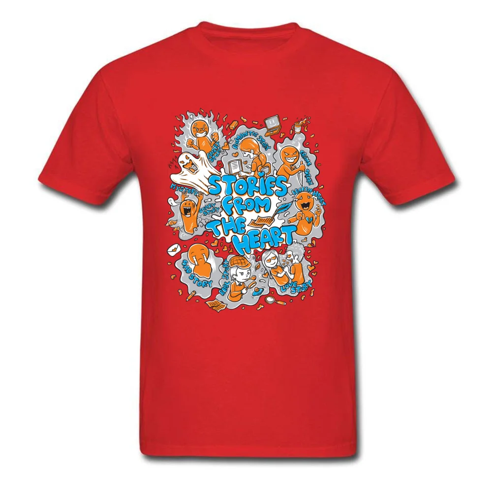 CustomNormal Short Sleeve Tops Tees Summer/Autumn On Sale O Neck 100% Cotton Clothing Shirt Men T Shirts Stories From The Heart  Stories From The Heart red