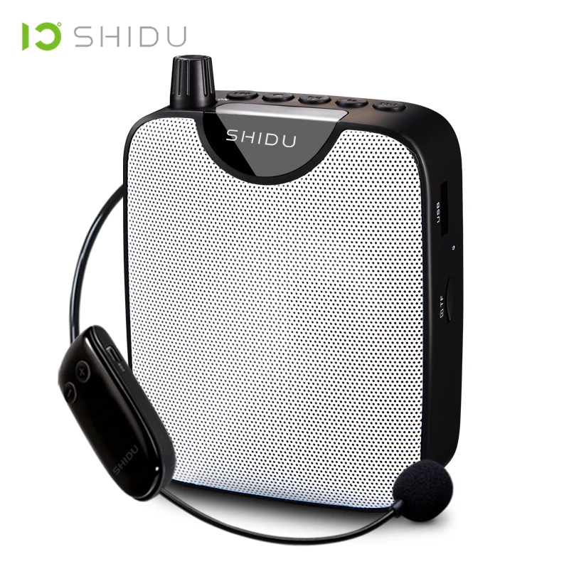 

SHIDU UHF Mini Wireless Portable Voice Amplifier FM Stereo Radio HiFi AUX Audio Speaker For Teachers Speech Yoga Instructor M500