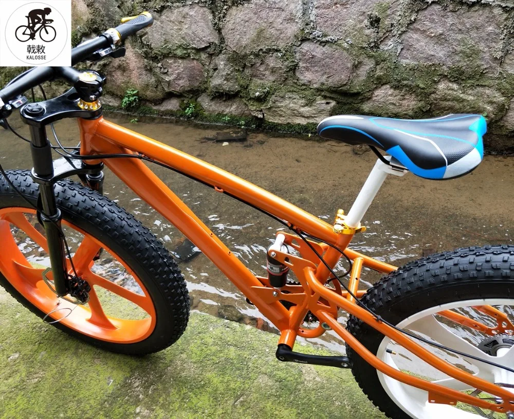 Top Kalosse 24 speed  Fat/Snow  bike 3X8S  Soft-tail  steel frame  Beach bicycle   26*4.0 tires  mountain bike  M310  Groupset 18