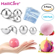 3 шт./упак. DIY спа Бомбочки для ванны металла Алюминий сплав Бомбочки для ванны пресс-форм 3D шар Сфера Форма DIY инструмент для купания, аксессуары Творческий пресс-форм