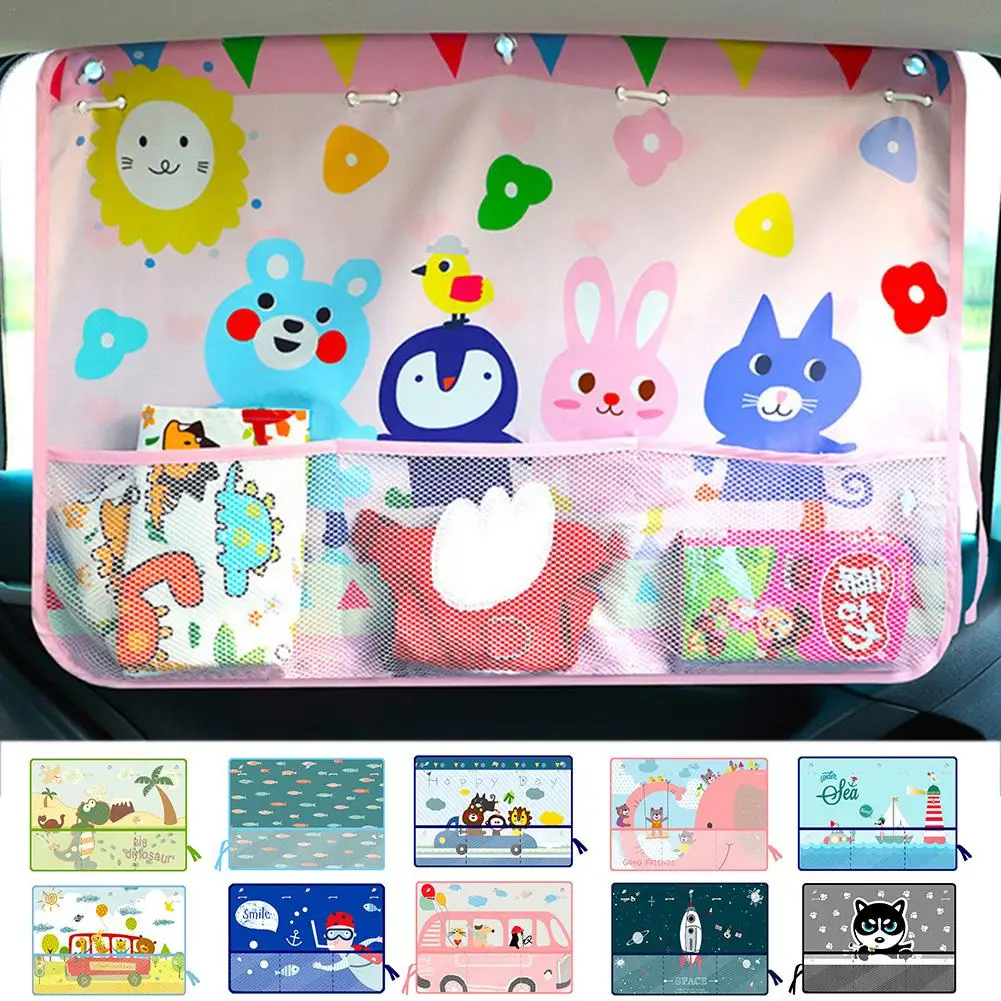 

Universal Car Cover Curtain Sunshade Cartoon Summer Car Curtain Car Sunshade With Net Sun Protection Side Window Sunshade