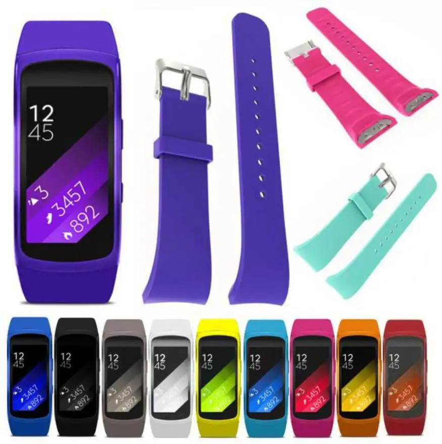 Роскошный силиконовый ремешок для замены часов Samsung Gear Fit2 Pro Fitness Z1027 Прямая