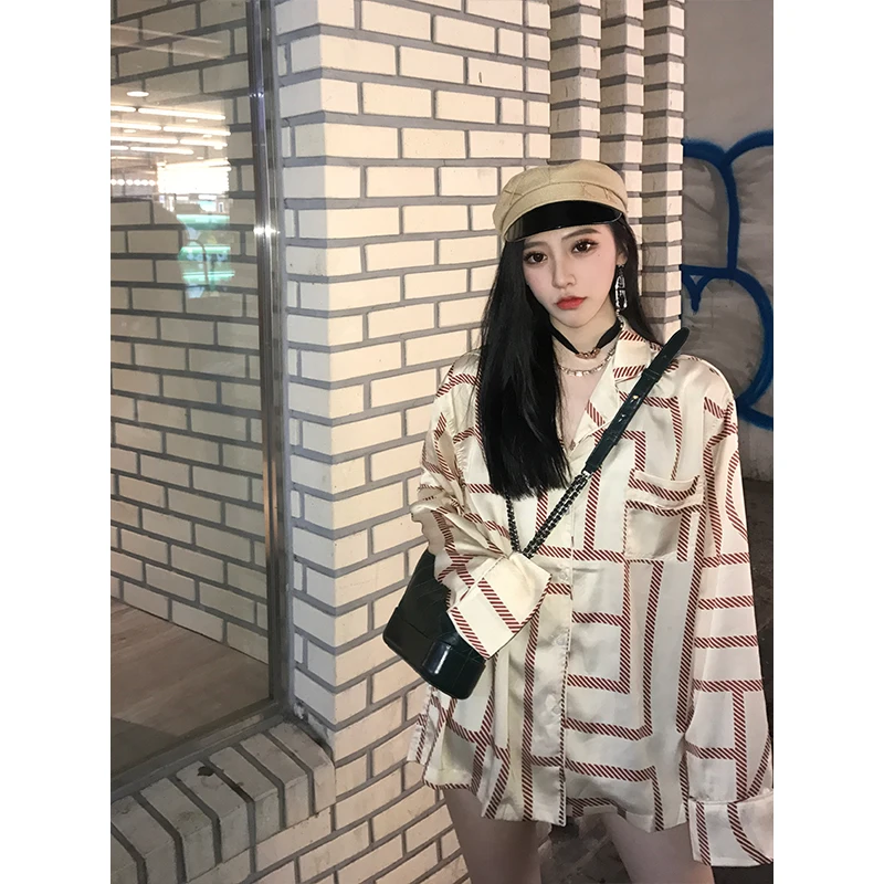

Women Shirt 2019 Spring New Plaid Shirt