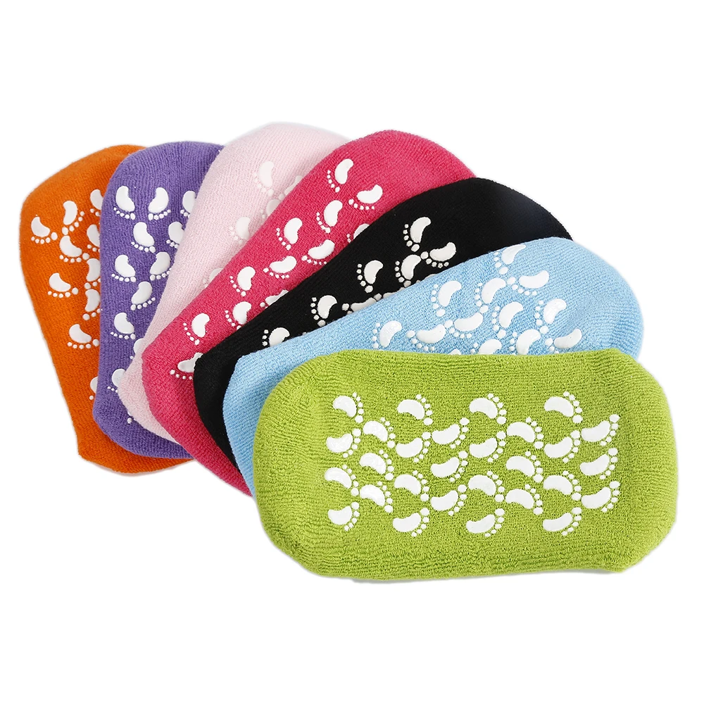 NEW 7 Colors 1 Pair Spa Moisturizing Gel Socks Exfoliating Dry Cracked