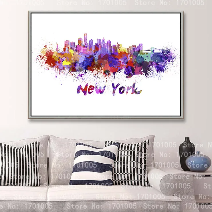Modern Wall Paintings Modern Painting NEW YORK CITY ABSTRACT SKYLINE On