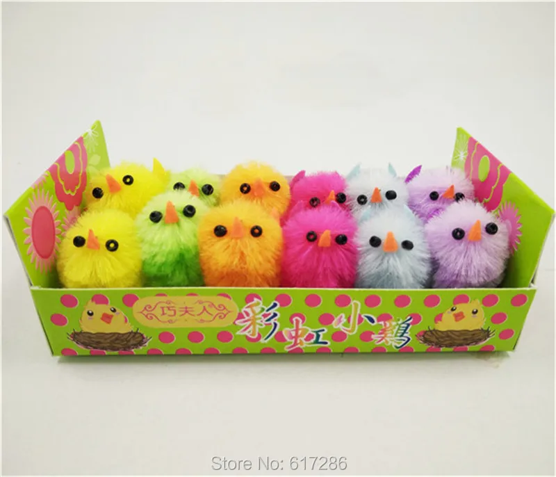 Пасхальные цыплята набор из 48 шт. цыплят синели разноцветные пасхальные