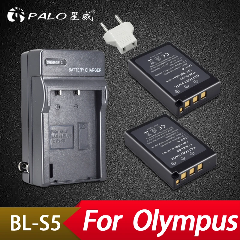

Palo BL-S5 2Pcs 7.4V li-ion Digital Camera Battery PS-BLS5+charger applicable for olympus E-PL2 E-PL1S EPL2 EPL15 EP12 EPL5