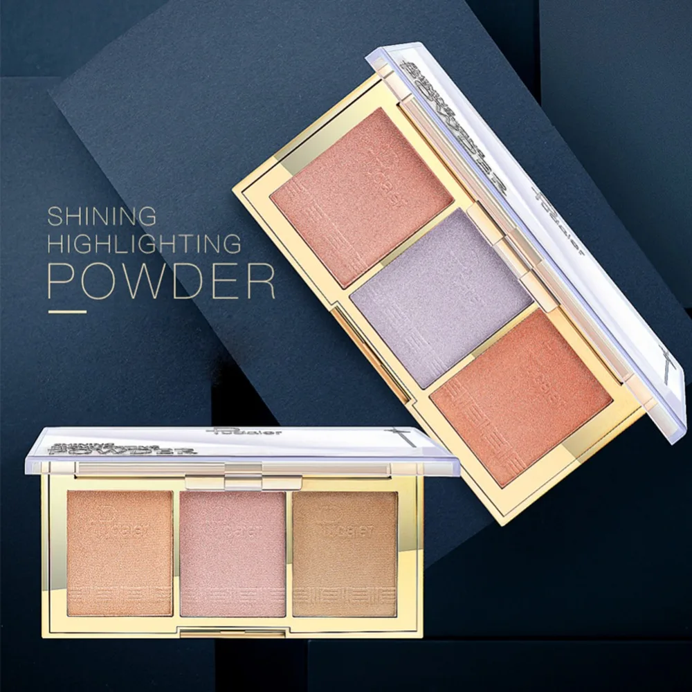 

Pudaier Highlighter Powder Brighten Cosmetic Face Shimmer Illuminator Makeup Baked High Lighter Make Up Contour Bronzer #267968