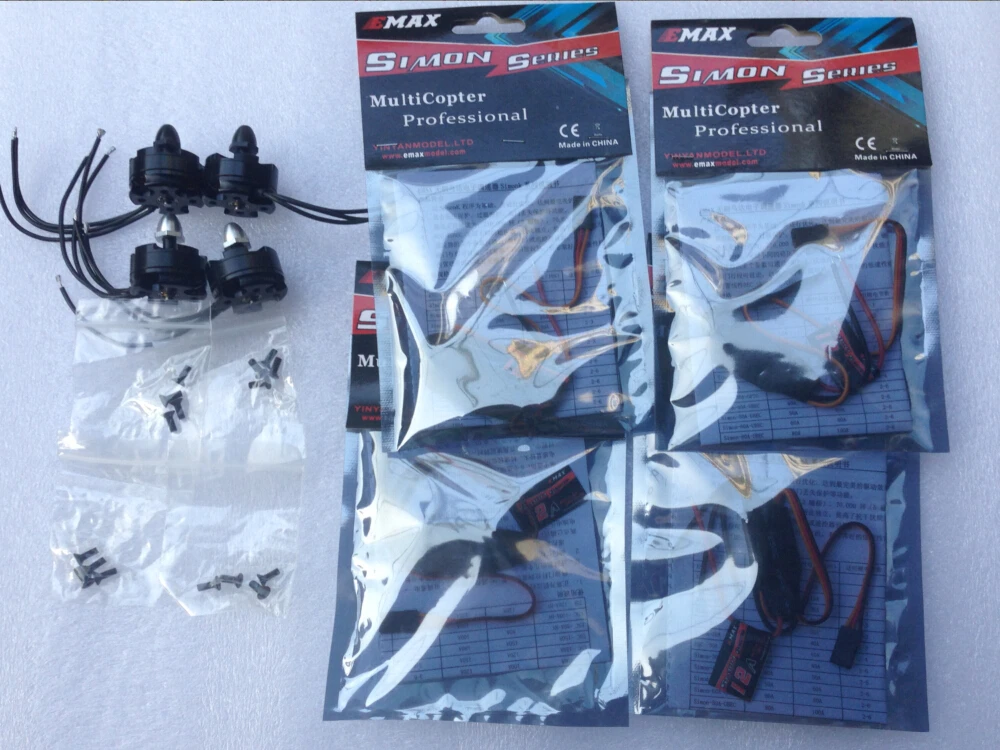 

4x EMAX Simonk 12A ESC + 4x 2204 2300KV Motor for FPV QAV250 200 250 300 Quadcopter free shipping