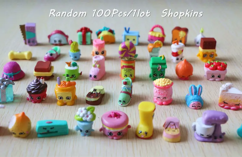 

100pcs/1lot Shopkin Mini Cartoon Season 1 2 3 4 5 6 7 Mixed Figure Toys Action Figure Brinquedo Toy Kids Gift Free Shipping